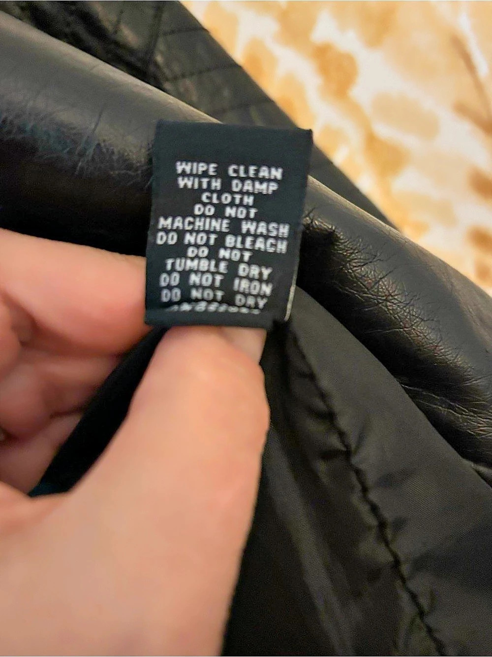 Jou Jou Faux Leather Moto Jacket S Quilted Biker Streetwear Minimalist Edgy - Picture 5 of 12